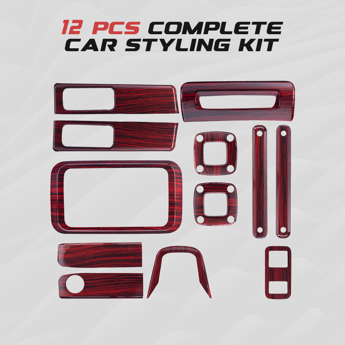 Thar Interior Trim Kit | Wood Lining Red Gloss