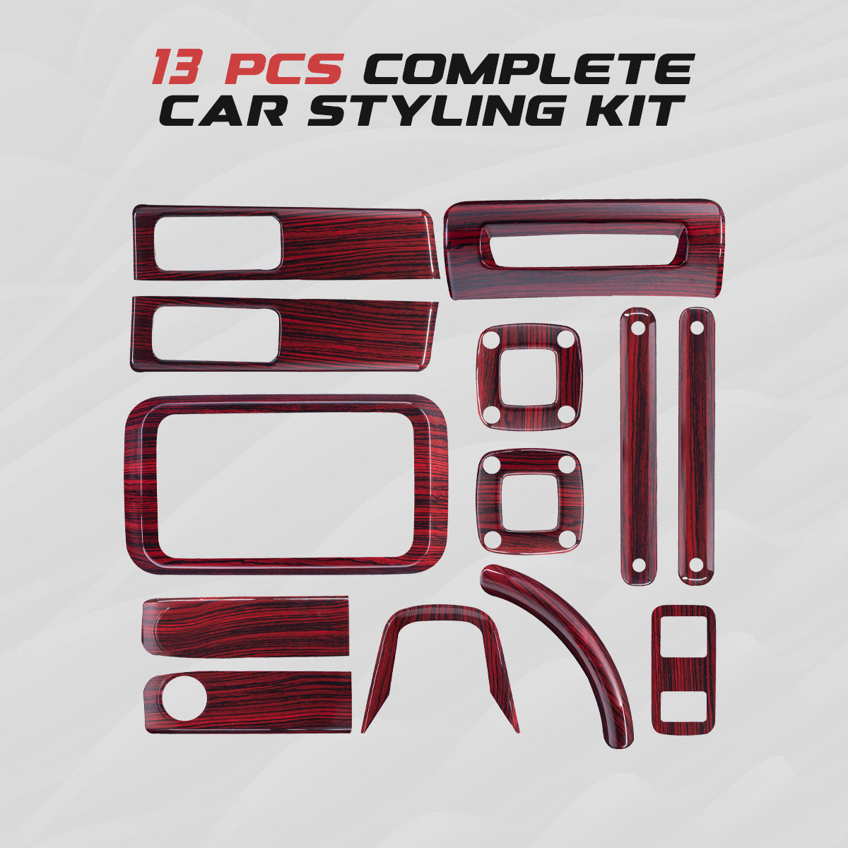 Thar Interior Trim Kit | Wood Lining Red Gloss