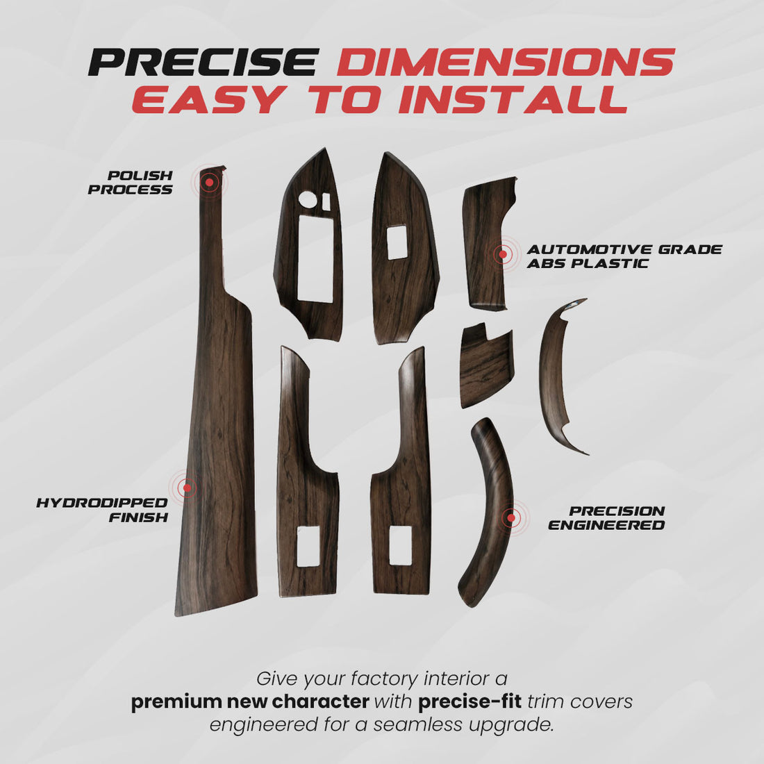 Crysta Interior Trim Kit | Black Wood
