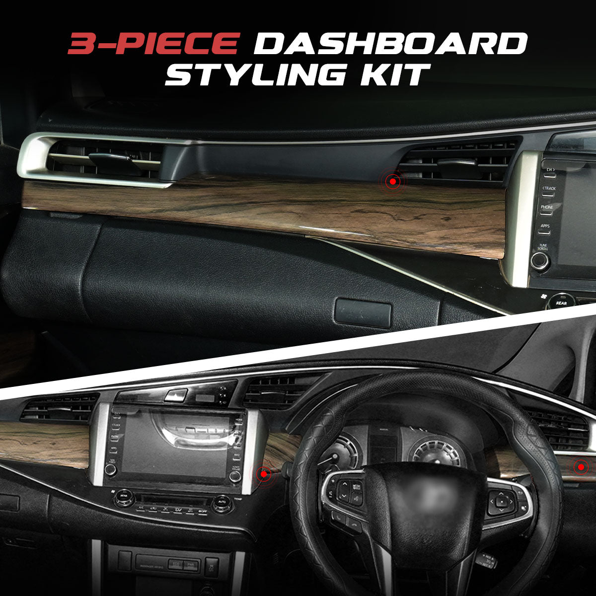 Crysta Interior Trim Kit | Black Wood