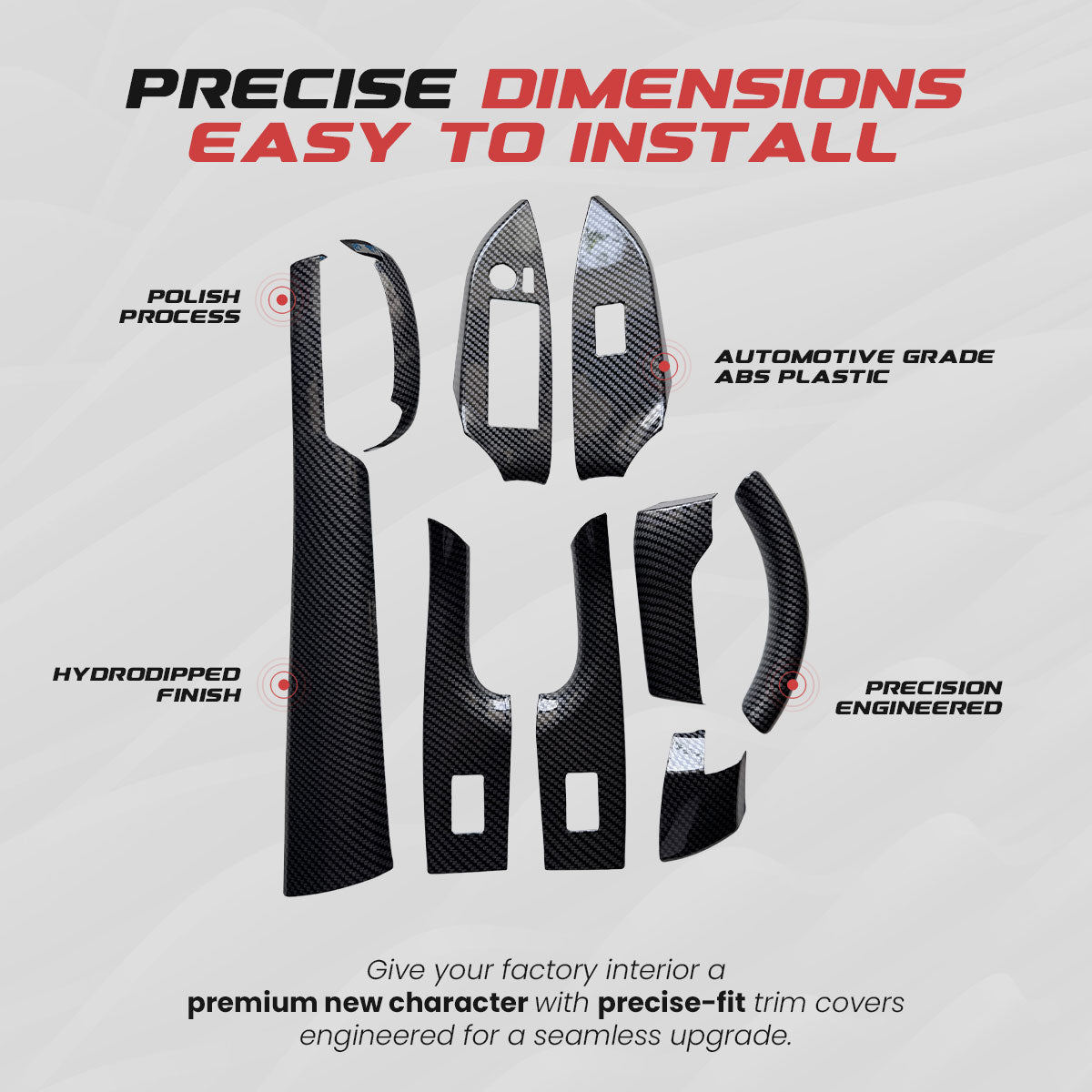 Crysta Interior Trim Kit | Carbon Gloss