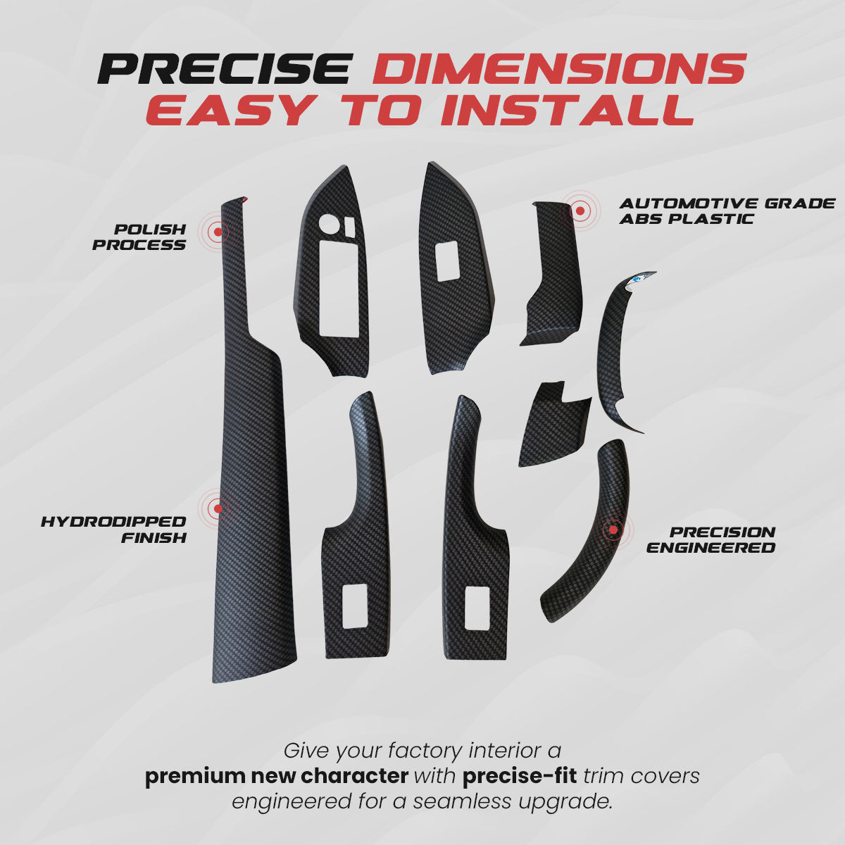 Crysta Interior Trim Kit | Carbon Matt