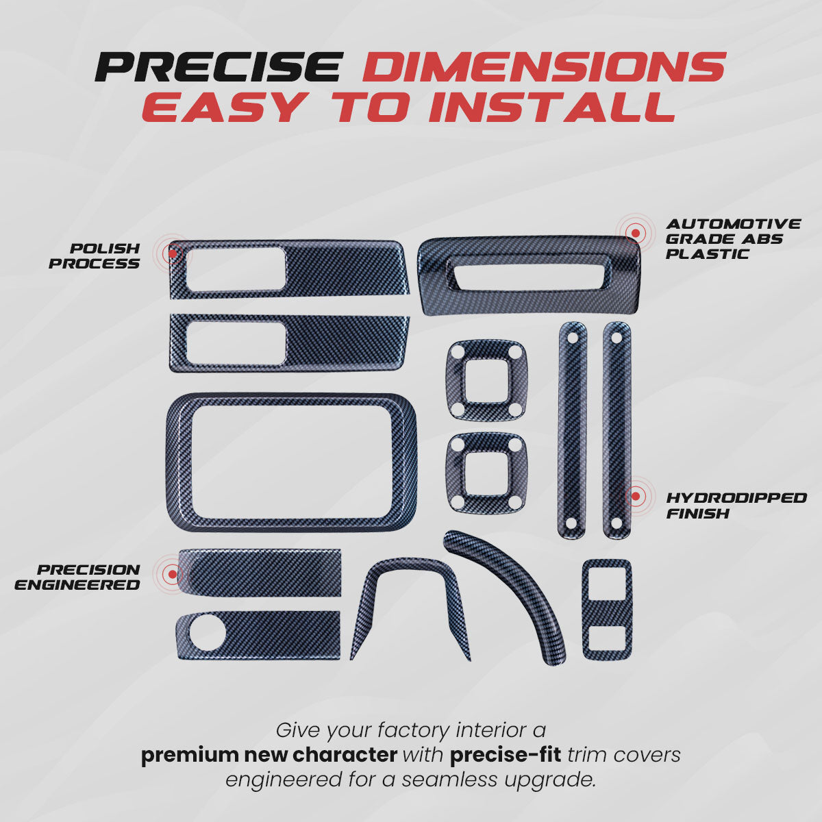 Thar Interior Trim Kit | Carbon Matt