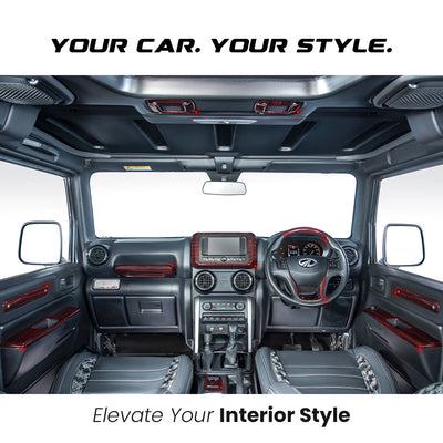 Thar Interior Trim Kit | Wood Lining Red Gloss