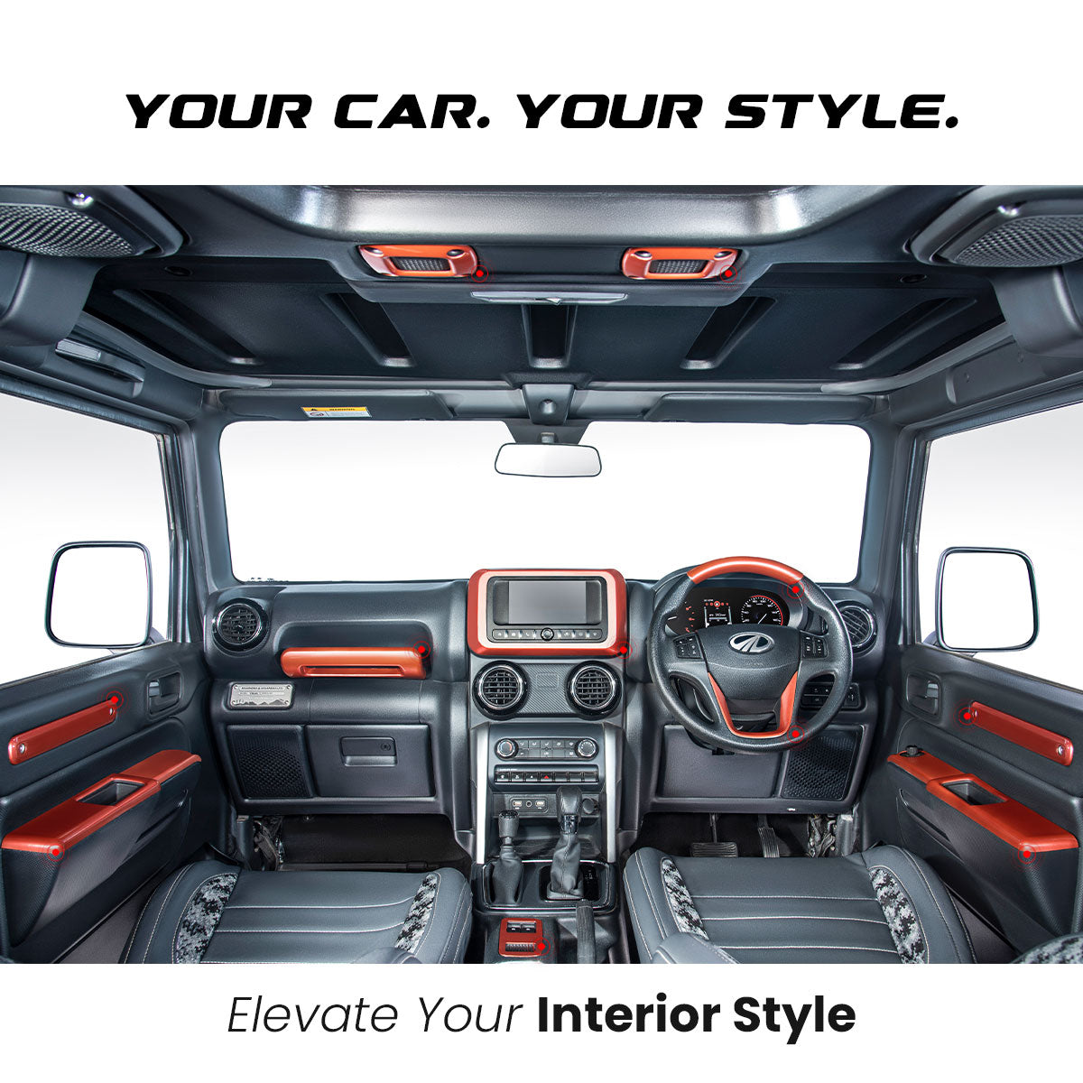 Thar Interior Trim Kit | Red Pearl