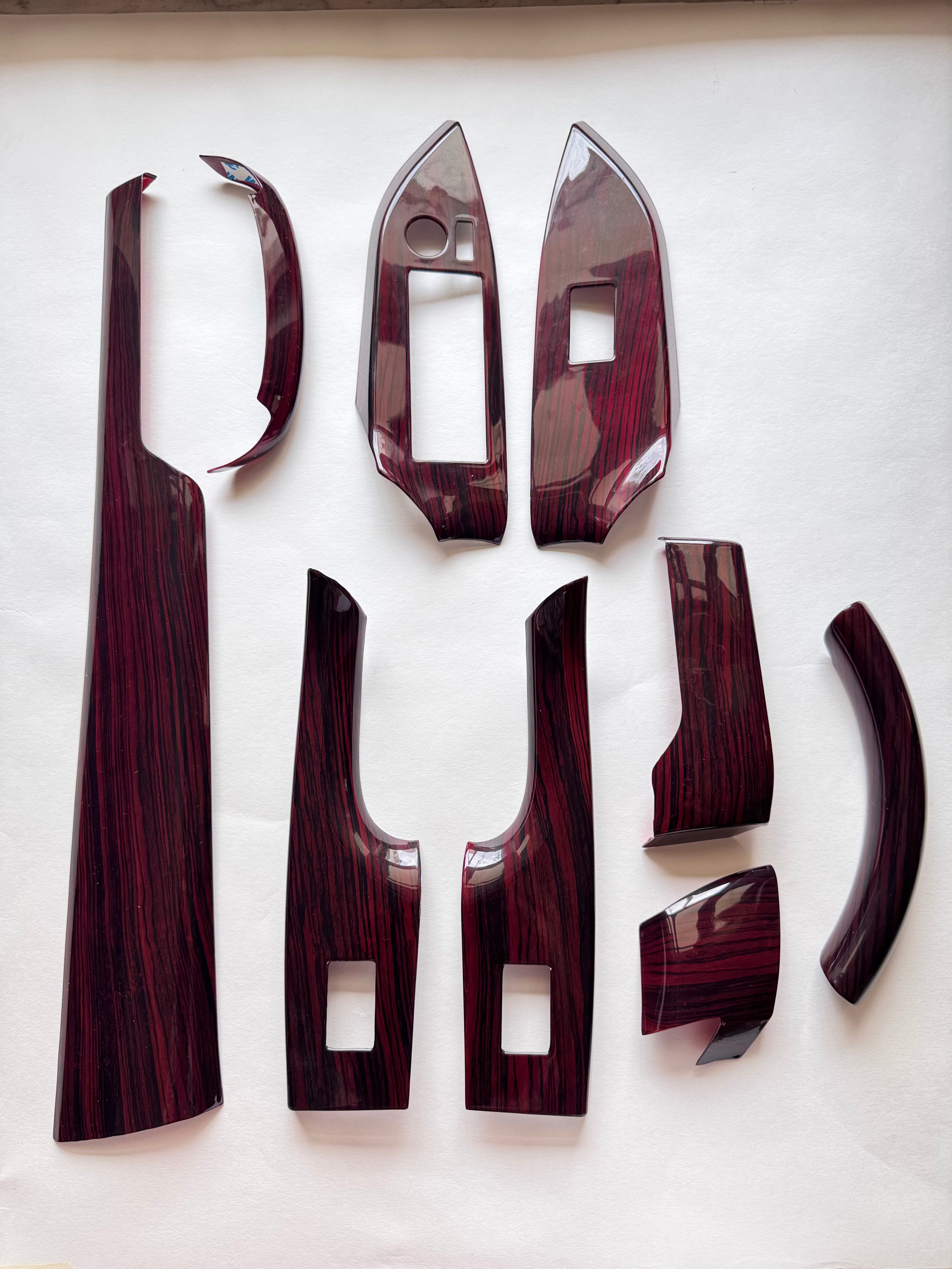 Crysta Interior Trim Kit | Red Wood Lining Glossy
