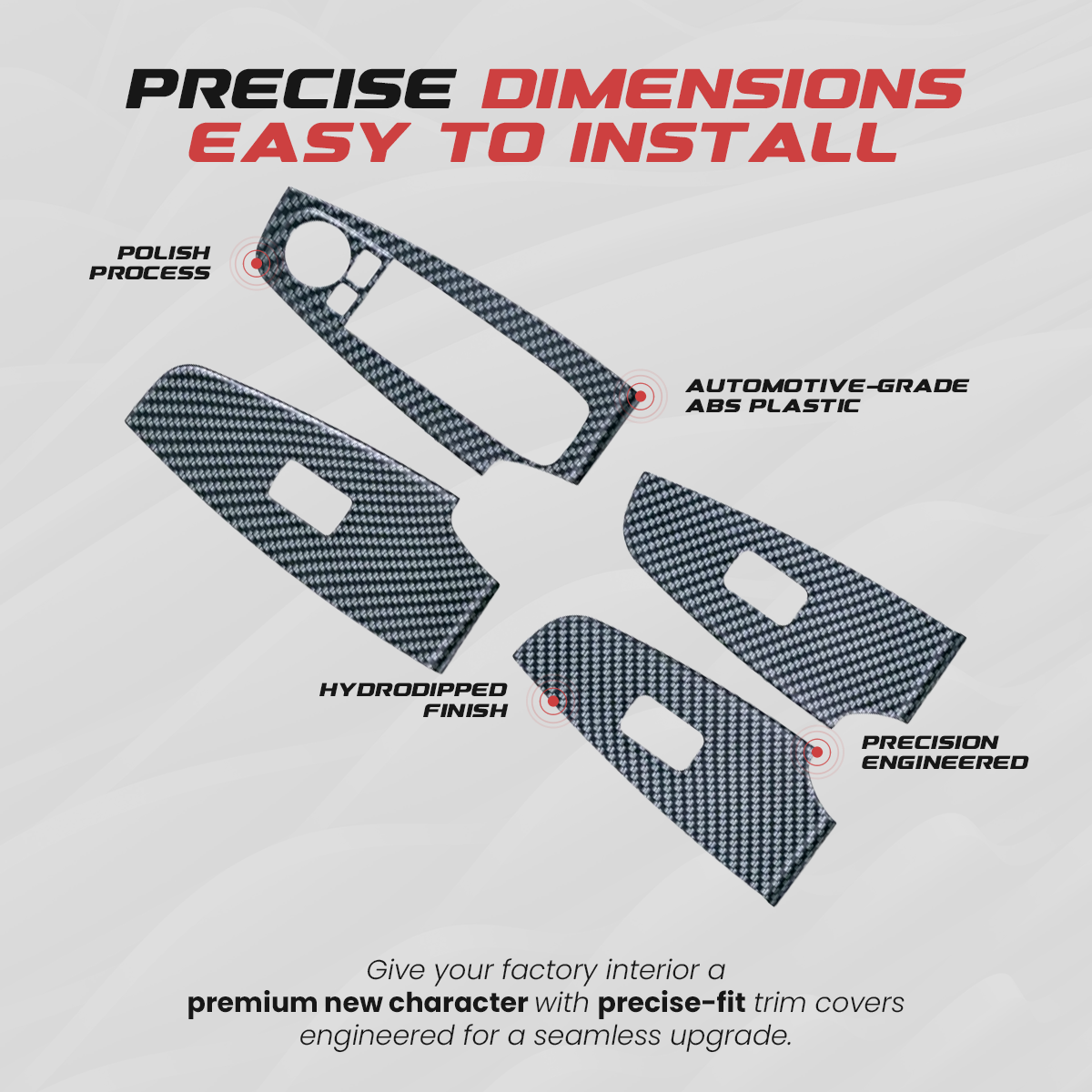 Kia Seltos Interior Trim Kit | Carbon Gloss