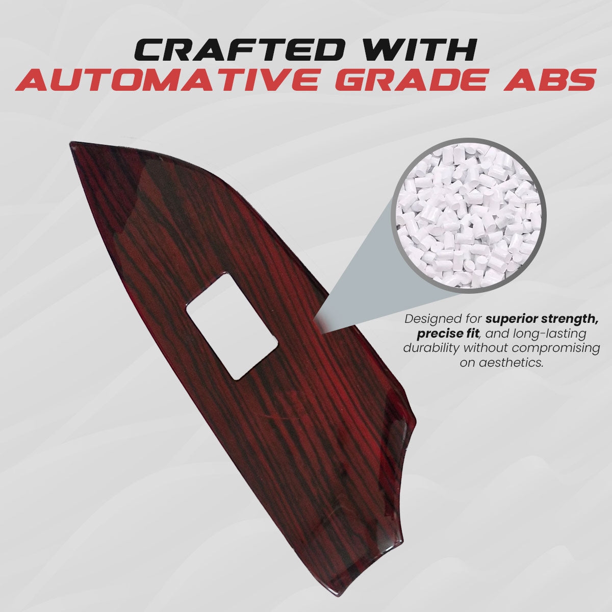 Crysta Interior Trim Kit | Red Wood Lining Glossy