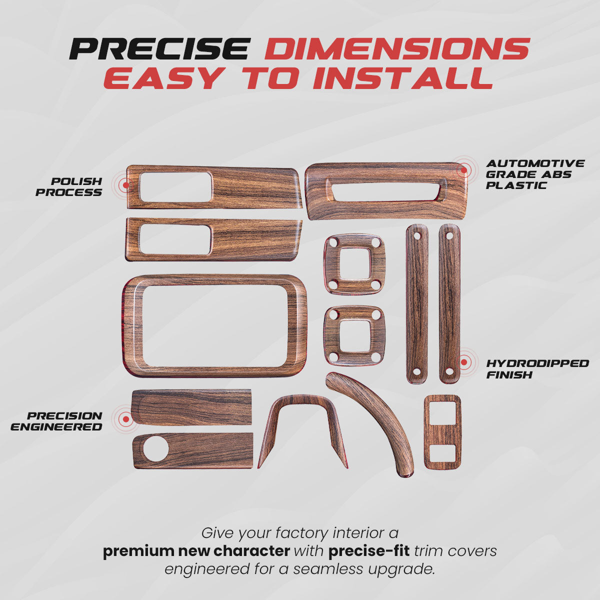 Thar Interior Trim Kit | Walnut Matt