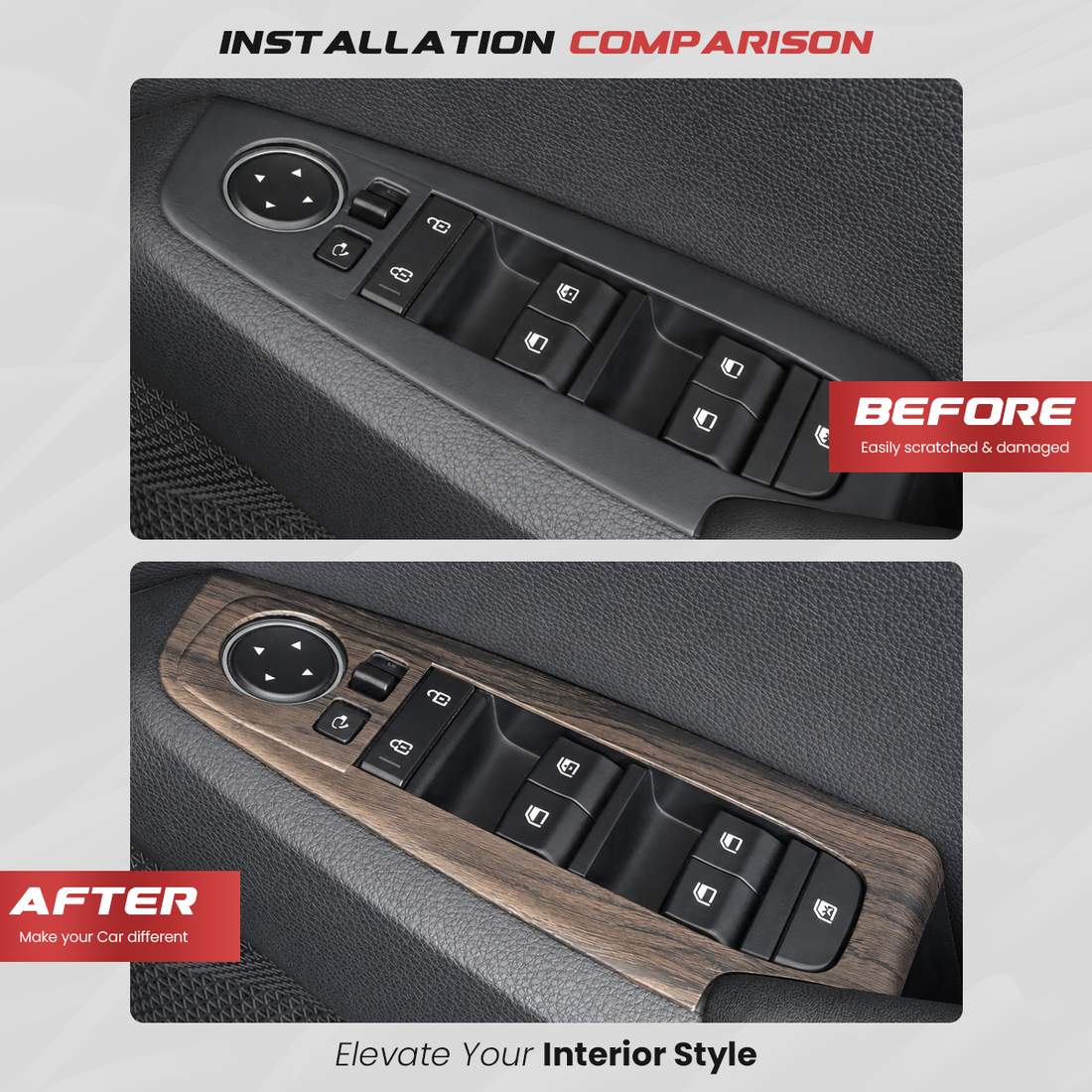 Seltos Interior Trim Kit | Black Wood