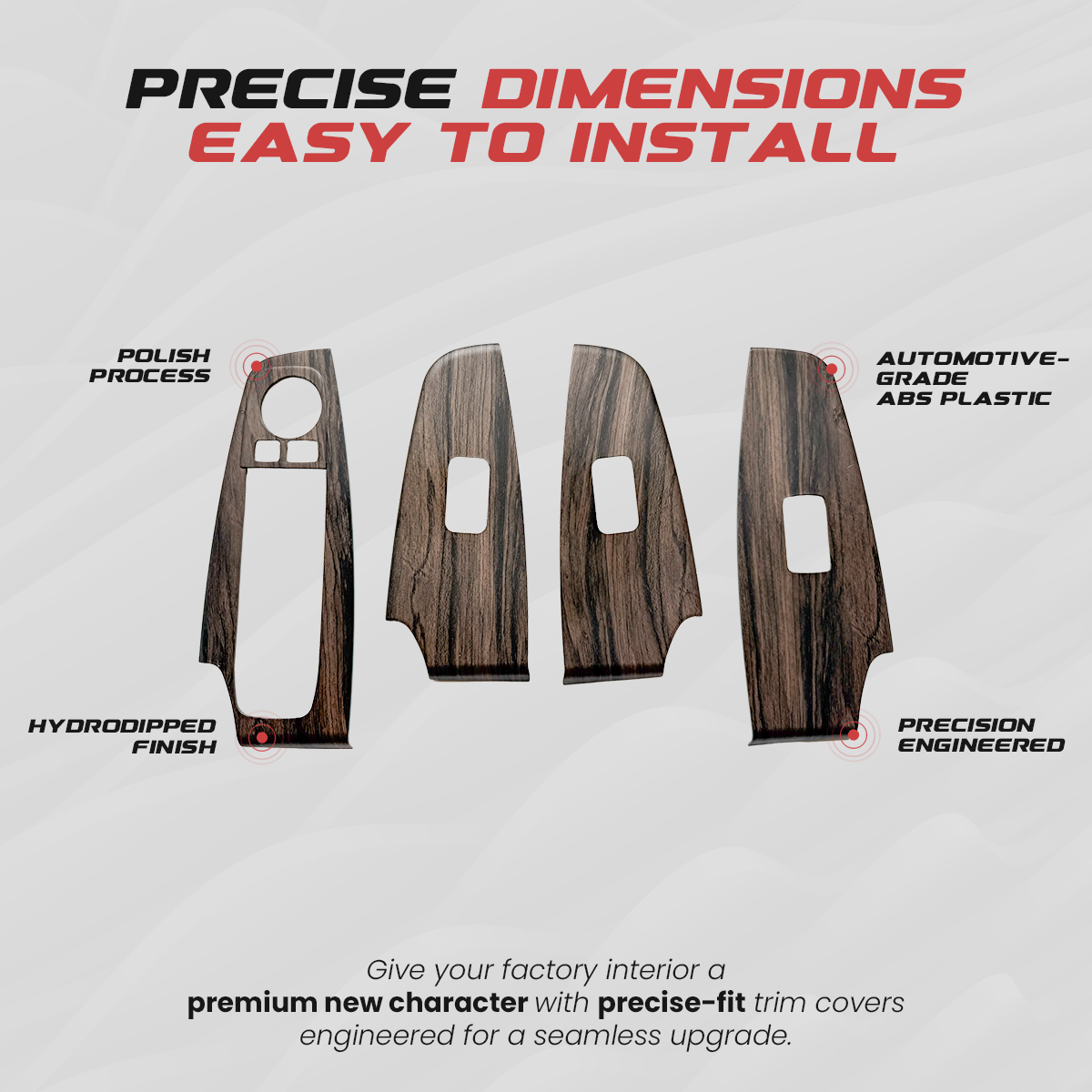 Seltos Interior Trim Kit | Black Wood