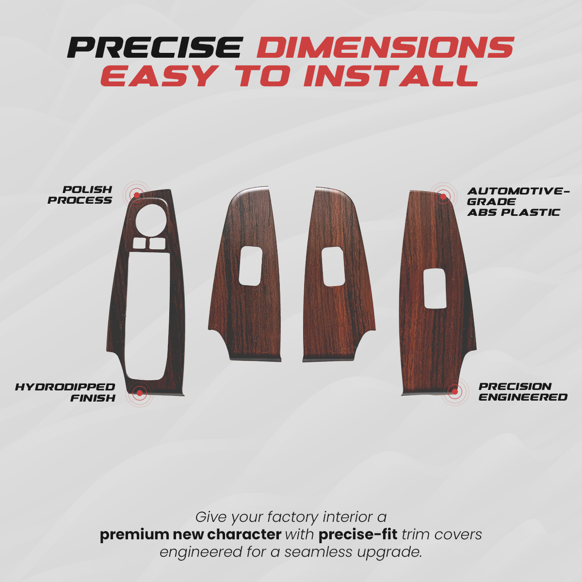 Kia Seltos Interior Trim Kit | Walnut Matt