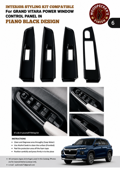 Victoris Power Window Switch Panel Trim Kit (4PCS)